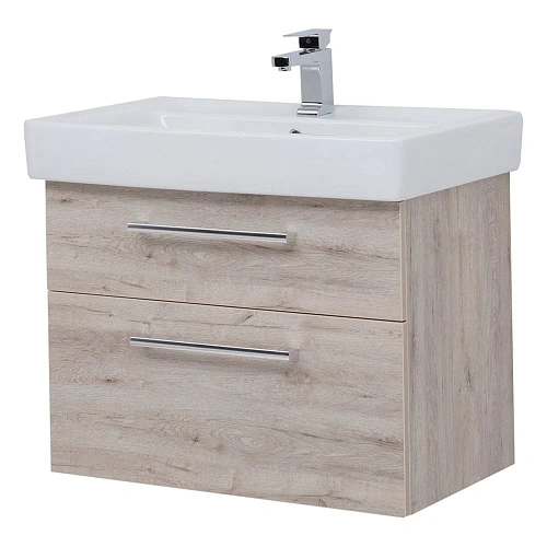 Тумба под раковину DREJA Q MAX, 70 см, подвесная, 2 ящика, дуб кантри 77.0006D Тумба под раковину DREJA Q MAX, 70 см, подвесная, 2 ящика, дуб кантри 77.0006D