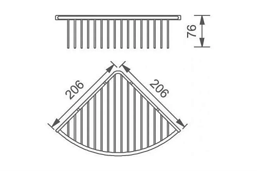Полка Aquanet 8163 (21 см, угловая) Полка Aquanet 8163 (21 см, угловая)