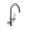 Смеситель для кухни Hansgrohe 220, с запорным вентилем, 1jet 71803000, хром