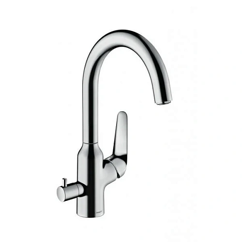 Смеситель для кухни Hansgrohe 220, с запорным вентилем, 1jet 71803000, хром Смеситель для кухни Hansgrohe 220, с запорным вентилем, 1jet 71803000, хром