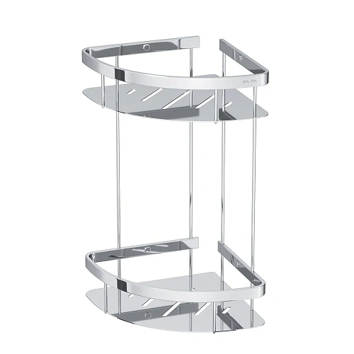 Полка AM.PM Sense L A7454200 угловая, двухъярусная, хром Полка AM.PM Sense L A7454200 угловая, двухъярусная, хром