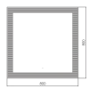 Зеркало Silver mirrors Barcode 800х800 бесконтактный сенсор LED-00002915 Зеркало Silver mirrors Barcode 800х800 бесконтактный сенсор LED-00002915