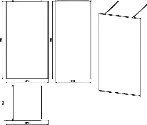 Душевая перегородка STWORKI Хельсинки 120 см, профиль хром глянцевый, тонированное стекло 583033 Душевая перегородка STWORKI Хельсинки 120 см, профиль хром глянцевый, тонированное стекло 583033