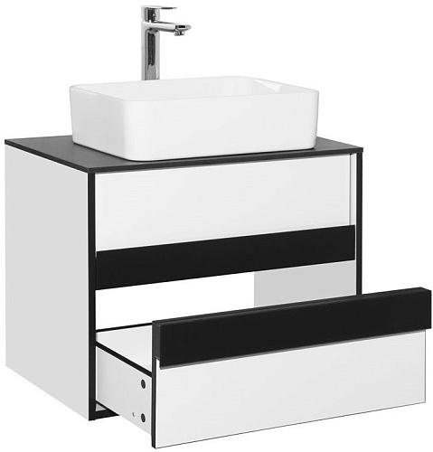 Тумба под раковину Style Line Амстердам 70 со столешницей, белый матовый ЛС-000010041 Тумба под раковину Style Line Амстердам 70 со столешницей, белый матовый ЛС-000010041