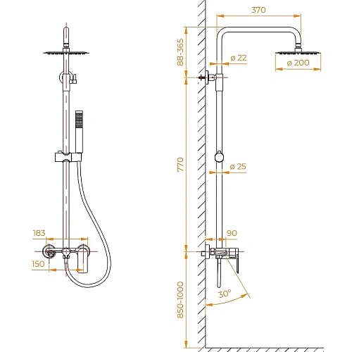 Душевая система RGW Shower Panels SP-27Gr серый Душевая система RGW Shower Panels SP-27Gr серый