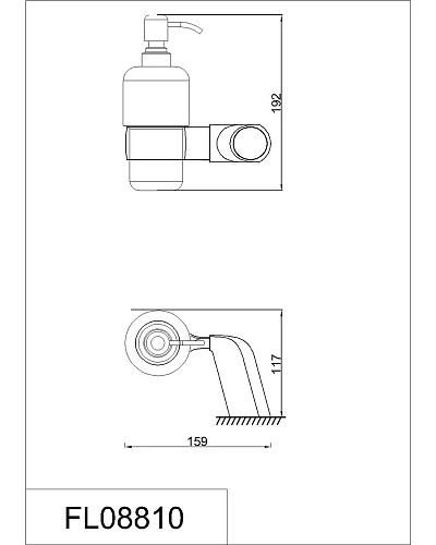 Дозатор жидкого мыла Rush Flores FL08810 Дозатор жидкого мыла Rush Flores FL08810