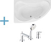 Картинка анонса товара «акриловая ванна aquanet capri 160x100 l (каркас + смеситель grohe bauedge 2511700a) 00203911 + 00179147 + 00240613»