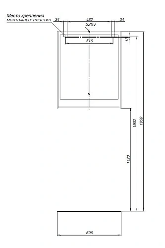 Зеркало Aquanet Милан 70 дуб светлый 00336404 Зеркало Aquanet Милан 70 дуб светлый 00336404