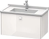 Тумба под раковину Duravit Brioso BR404202222 подвесная 82 см белый глянцевый
