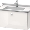 Тумба под раковину Duravit Brioso BR404202222 подвесная 82 см белый глянцевый Тумба под раковину Duravit Brioso BR404202222 подвесная 82 см белый глянцевый
