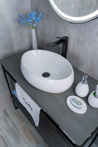 Раковина Gid N9030b 51115 накладная белая 48x34x15 Раковина Gid N9030b 51115 накладная белая 48x34x15