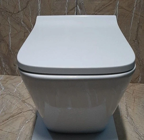 Унитаз подвесной CeramaLux 5171 белый с крышкой микролифт Унитаз подвесной CeramaLux 5171 белый с крышкой микролифт