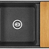 Кухонная мойка Aquaton Беллис 87 1A724832BS210 из литого мрамора, графит Кухонная мойка Aquaton Беллис 87 1A724832BS210 из литого мрамора, графит