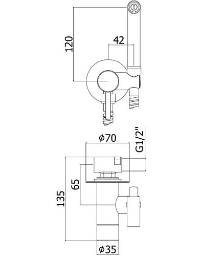 Гигиенический душ Paffoni Tweet Round ZDUP110HG (с внутренней частью) Гигиенический душ Paffoni Tweet Round ZDUP110HG (с внутренней частью)