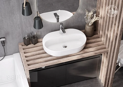 Раковина Santek Одри Round 420x620 1WH501710 1.WH50.1.710 Раковина Santek Одри Round 420x620 1WH501710 1.WH50.1.710