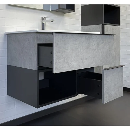 Тумба с раковиной Comforty Франкфурт-75 00-00011080 бетон светлый раковина Comforty 75E Тумба с раковиной Comforty Франкфурт-75 00-00011080 бетон светлый раковина Comforty 75E