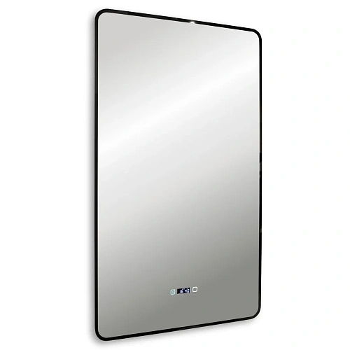 Зеркало ABBER See AG6114SWHB с подсветкой, бесконтактный выключатель, диммер, часы, подогрев, черный Зеркало ABBER See AG6114SWHB с подсветкой, бесконтактный выключатель, диммер, часы, подогрев, черный