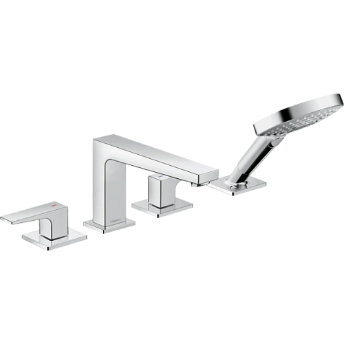 Смеситель на борт ванны Hansgrohe Metropol на 4 отверстия 32552000, хром Смеситель на борт ванны Hansgrohe Metropol на 4 отверстия 32552000, хром