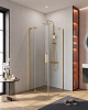 Картинка анонса товара «душевой уголок cezares slider-ah-1-80-70/80-c-boro 70-80x80см стекло прозрачное, профиль брашированное золото»