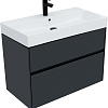 Тумба под раковину Aquanet Бруклин 85 антрацит матовый 00310142 Тумба под раковину Aquanet Бруклин 85 антрацит матовый 00310142