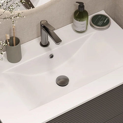 Донный клапан IDDIS Slide SLIGM1Wi88 с переливом, матовый графит Донный клапан IDDIS Slide SLIGM1Wi88 с переливом, матовый графит