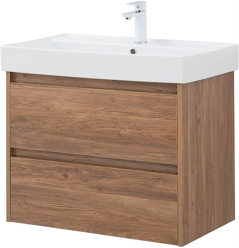 Тумба под раковину Aquanet Nova Lite 75 дуб шоколадный (2 ящика) 00287880 Тумба под раковину Aquanet Nova Lite 75 дуб шоколадный (2 ящика) 00287880