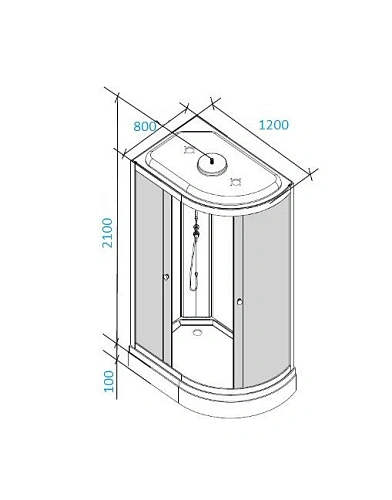 Душевая кабина Parly EF1231L 1200x800 профиль белый, стекло матовое Душевая кабина Parly EF1231L 1200x800 профиль белый, стекло матовое