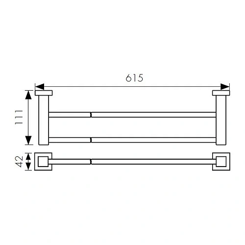 Полотенцедержатель Kaiser KH-4308 прямой 2-х уровневый бронза латунь Полотенцедержатель Kaiser KH-4308 прямой 2-х уровневый бронза латунь