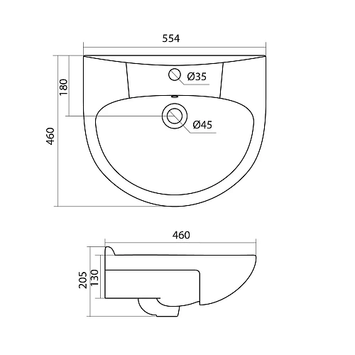 Раковина Santek Антик 55 1WH110186 1.WH11.0.186 Раковина Santek Антик 55 1WH110186 1.WH11.0.186