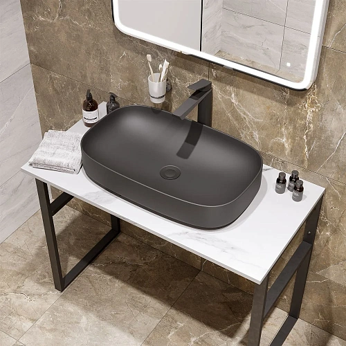 Раковина STWORKI накладная 65 3064-110 черная матовая 560810 Раковина STWORKI накладная 65 3064-110 черная матовая 560810