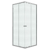 Картинка анонса товара «душевой уголок niagara eco ng-1010-14qmt (100x100x190) квадратная, раздвиж, профиль хром, стекло матовое (4мм)»