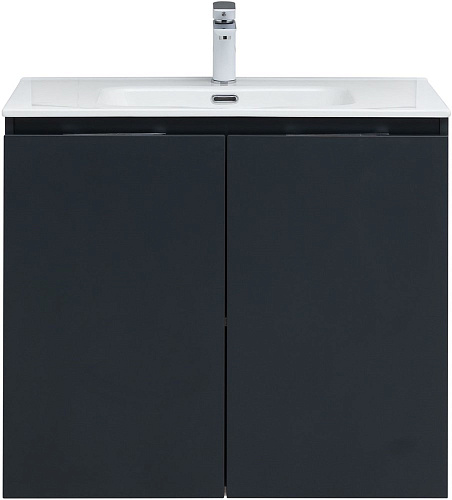 Тумба под раковину Aquanet Алвита New 80 2 дверцы, антрацит 00277527 Тумба под раковину Aquanet Алвита New 80 2 дверцы, антрацит 00277527