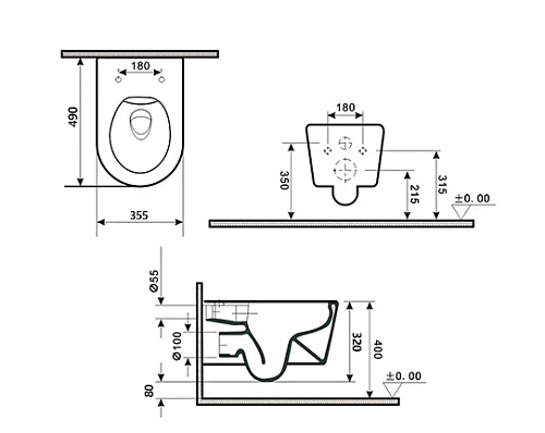 Унитаз подвесной Tornado Gid Tr2196TFX 62263Y белый 49x35.5x34 с крышкой микролифт Унитаз подвесной Tornado Gid Tr2196TFX 62263Y белый 49x35.5x34 с крышкой микролифт