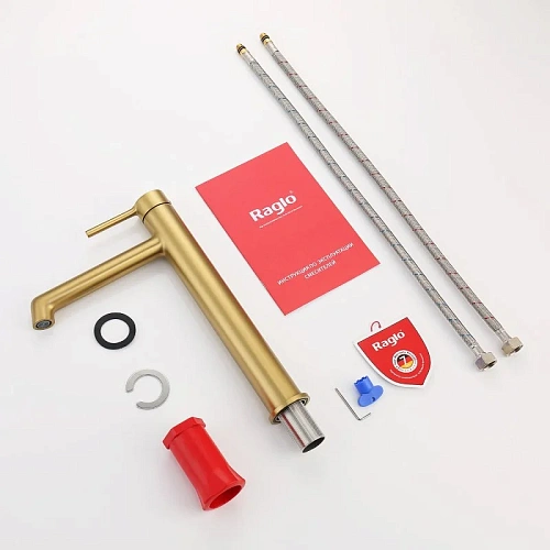 Смеситель для раковины Raglo R20.15.03, золотой сатин Смеситель для раковины Raglo R20.15.03, золотой сатин