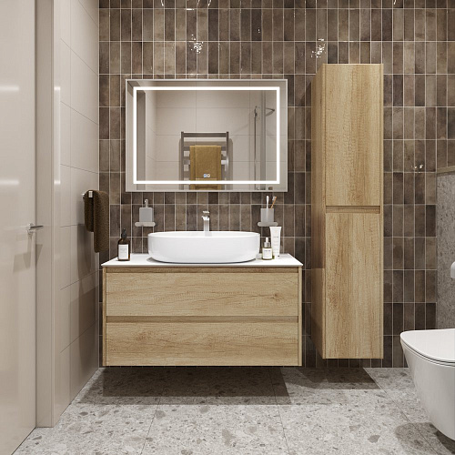 Тумба со столешницей и раковиной BelBagno KRAFT 100 kraft100rnn-kepbo-1084-set подвесная KRAFT100RNN-KEPBO-1084-SET Тумба со столешницей и раковиной BelBagno KRAFT 100 kraft100rnn-kepbo-1084-set подвесная KRAFT100RNN-KEPBO-1084-SET