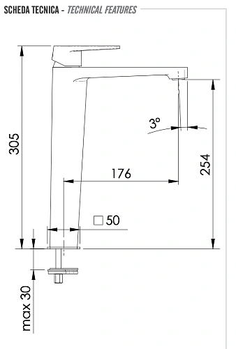 Смеситель для раковины Remer Dream D11L Смеситель для раковины Remer Dream D11L
