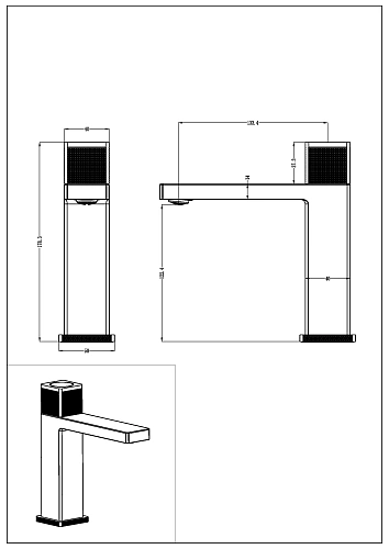 Смеситель для раковины Boheme QUAD 159-BRB Brushed Bronze Смеситель для раковины Boheme QUAD 159-BRB Brushed Bronze