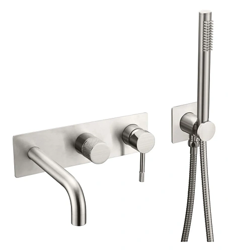 Смеситель для ванны Boheme Uno Nickel Brush 464-3-NB встраиваемый Смеситель для ванны Boheme Uno Nickel Brush 464-3-NB встраиваемый