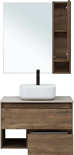 Комплект мебели STWORKI Карлстад 75 дуб рустикальный, простоун беж, в стиле лофт, под дерево, россий 425318 Комплект мебели STWORKI Карлстад 75 дуб рустикальный, простоун беж, в стиле лофт, под дерево, россий 425318