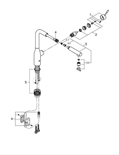 Смеситель для кухни GROHE Essence+ с высоким изливом и выдвижной лейкой, хром (30270000) Смеситель для кухни GROHE Essence+ с высоким изливом и выдвижной лейкой, хром (30270000)