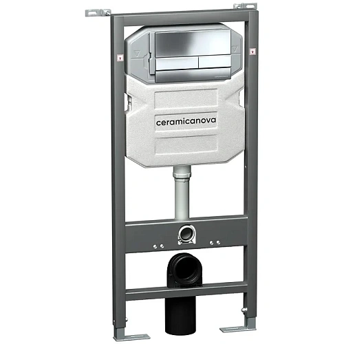 Комплект унитаза Ceramica Nova Сет 4 в 1 инсталляция с кнопкой и шумоизоляцией CN4002MB_1002CH_1000 Комплект унитаза Ceramica Nova Сет 4 в 1 инсталляция с кнопкой и шумоизоляцией CN4002MB_1002CH_1000