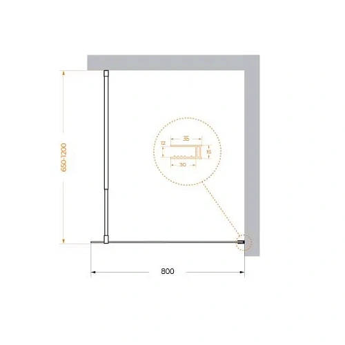 Душевая перегородка BelBagno KRAFT-L-1-80-C-Cr Душевая перегородка BelBagno KRAFT-L-1-80-C-Cr