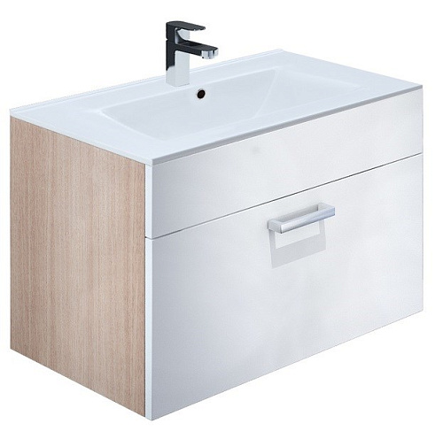 Тумба с раковиной IDDIS Mirro 80 подвесная белая/под дерево (MIR80W2i95K) Тумба с раковиной IDDIS Mirro 80 подвесная белая/под дерево (MIR80W2i95K)