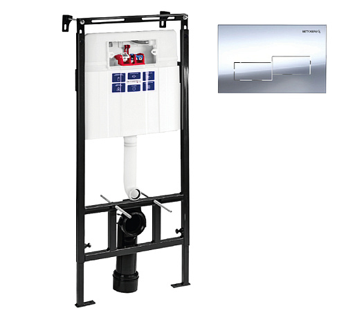 Инсталляция для унитаза BETTOSERB SAVA SLIM SUPERIOR SES40006482 с клавишей смыва BRICKS хром Инсталляция для унитаза BETTOSERB SAVA SLIM SUPERIOR SES40006482 с клавишей смыва BRICKS хром