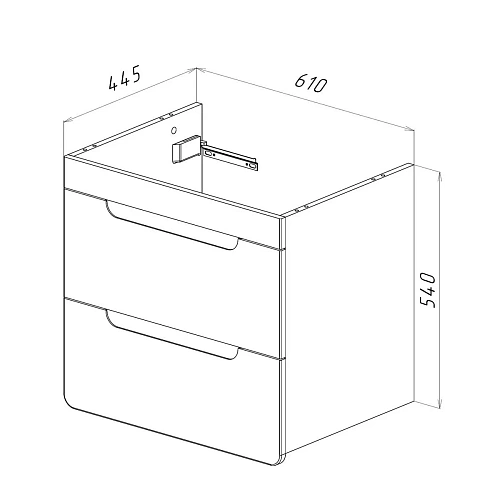 Тумба под раковину Lemark OLIVIA 65 см подвесная, дуб кантри, белый LM08OL65T Тумба под раковину Lemark OLIVIA 65 см подвесная, дуб кантри, белый LM08OL65T
