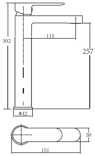 Смеситель для раковины Aquanet Passion AF300-11С Смеситель для раковины Aquanet Passion AF300-11С