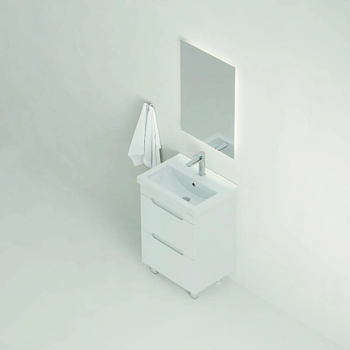 Тумба под раковину Onika Айленд 60 см 106160 напольная, белая (для Фостер 60) Тумба под раковину Onika Айленд 60 см 106160 напольная, белая (для Фостер 60)