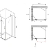 Душевой уголок ABBER Zart AG08090-S101 90x100 см универсальный, профиль хром, стекло прозрачное Душевой уголок ABBER Zart AG08090-S101 90x100 см универсальный, профиль хром, стекло прозрачное