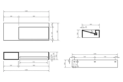 Тумба с раковиной ABBER Stein AS2640-1.2 L подвесная, белая матовая Тумба с раковиной ABBER Stein AS2640-1.2 L подвесная, белая матовая