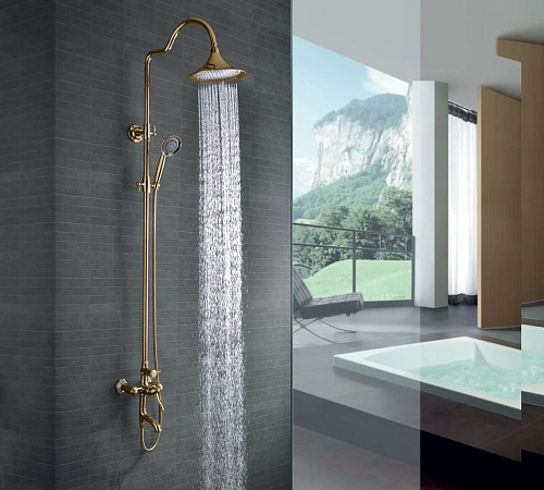 Душевая система Lemark Greek LM5562GG, золото Душевая система Lemark Greek LM5562GG, золото
